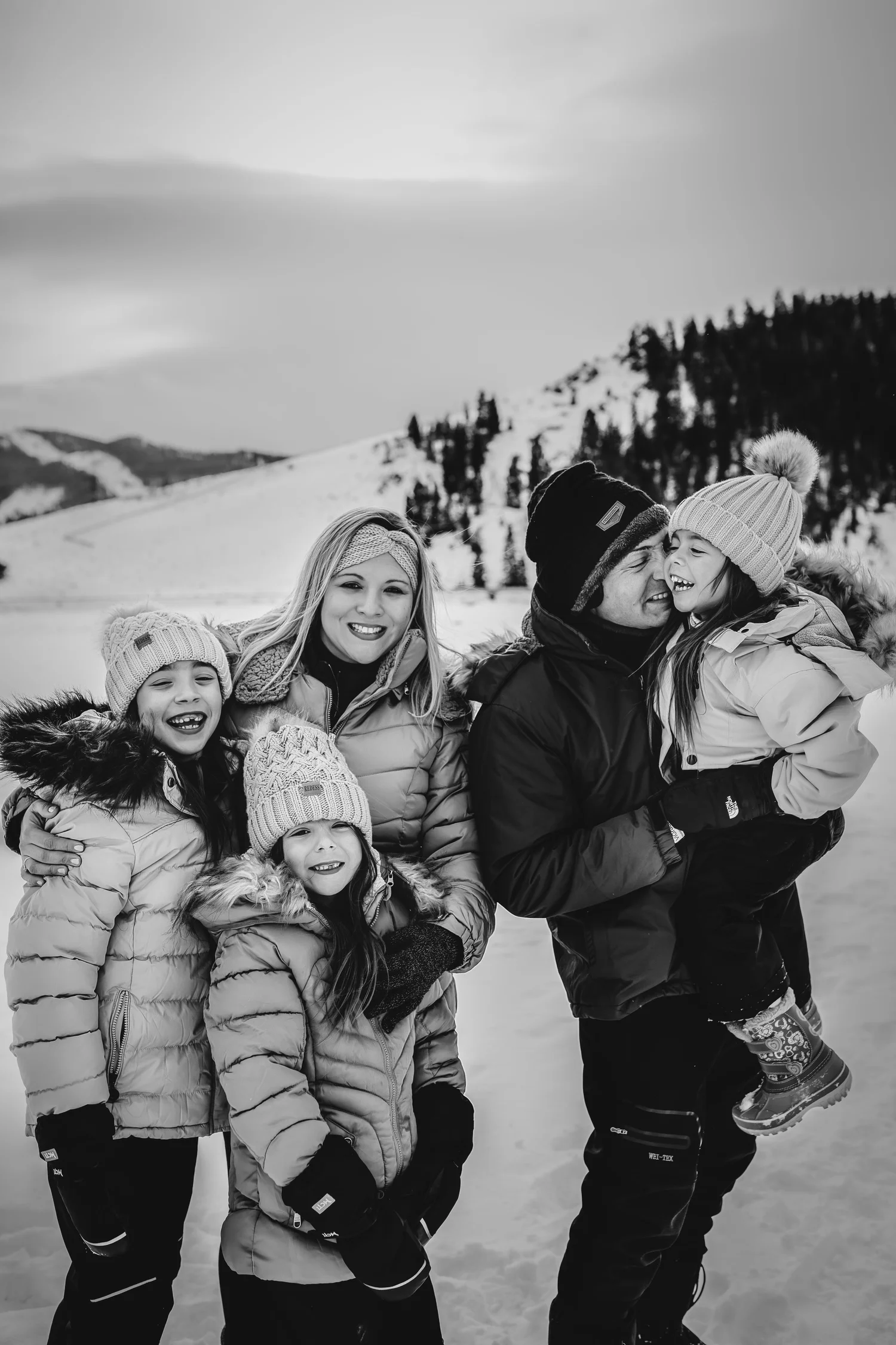 Javier Montes with his family
